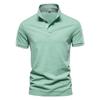 Solid Business Social 100% Cotton Polo Shirt For Men Casual Basic Polo Shirts Summer Quality Tops Men Short Sleeve Mens Polos