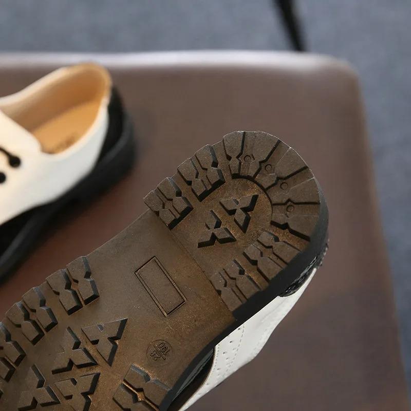 New Spring Summer Autumn Kids Shoes For Boys Girls British Children's Casual Sneakers PU Leather Fashion Shoes