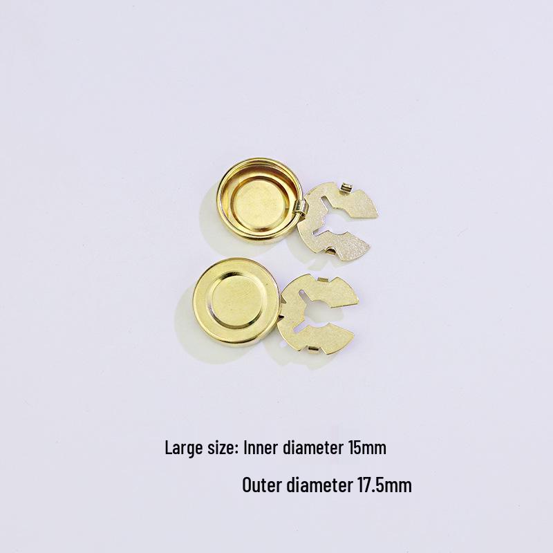 Turtle Buckle Copper Cuff Button Cover DIY Shirt Accessories