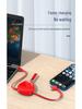 5A Three-in-One Super Fast Charging Cable with Multi-Head Compatibility for Apple and Huawei Devices.