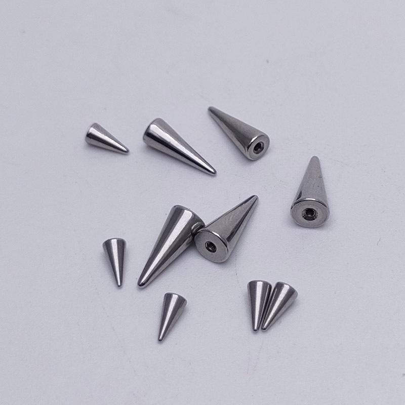Stainless Steel Conical Piercing Replacement Balls for Lip, Eyebrow, Earring, and Navel Studs, 3-12mm