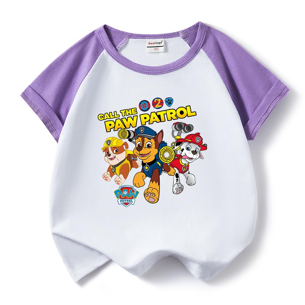 Paw Patrol Kids' Cotton T-Shirt & Shorts Set - Summer Style Boys' Casual Outfit