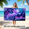 Underwater Fish Theme Quick Dry Beach Towel Custom Name Text Print Large Sand Resistant Towel Beach Vacation