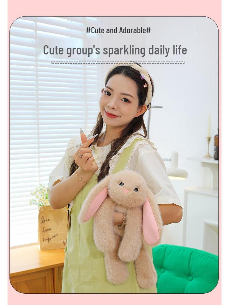 Fluffy Genuine AnTu Gongzai Little Rabbit Plush Toy Cushion