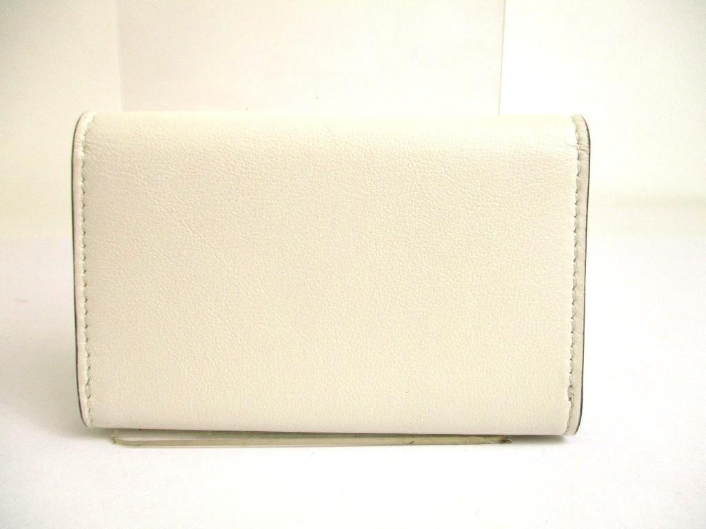 Authentic PRADA White Soft Leather Card Case Card Holder #a801  Refurbished