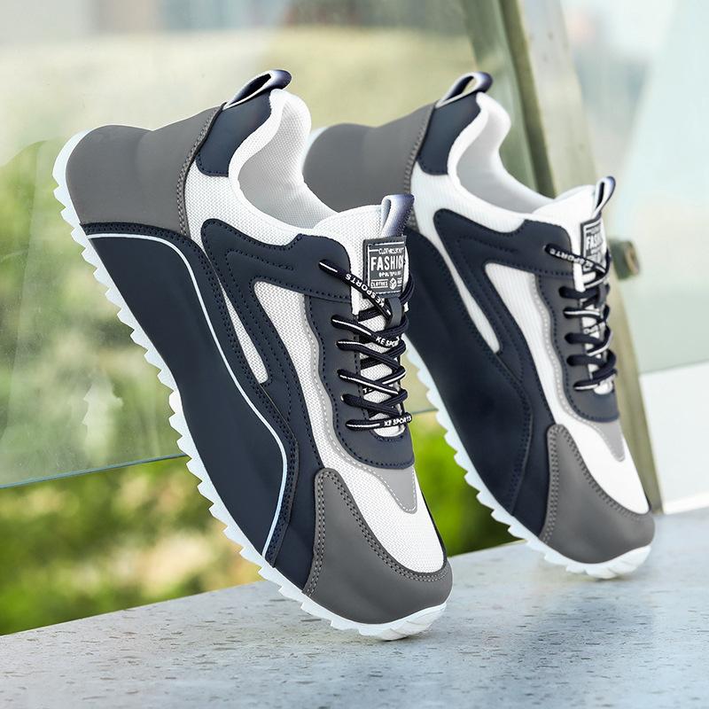 

Модная мужская обувь на мягкой подошве Новая летняя легкая нескользящая обувь Дышащая износостойкая рабочая обувь для мужчин Кроссовки на платформе для мужчин 43 синий