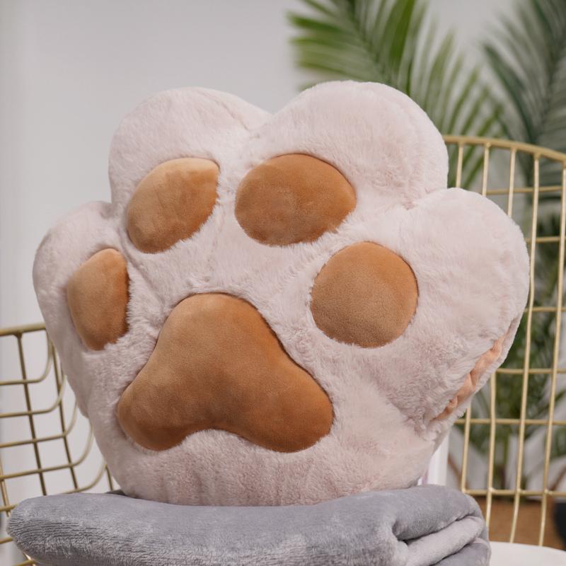 Kawaii Tier Bärenpfote Kissen Niedliche Stoffkatzenpfote Handwärmer Plüschdecke Heimstuhl Dekoration Kindergeschenk