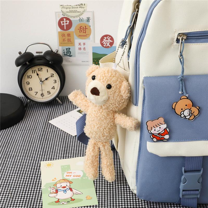 School Bag New Five-piece Set, Primary School Students, Middle School Students, School Bags, Women's Contrasting Colors