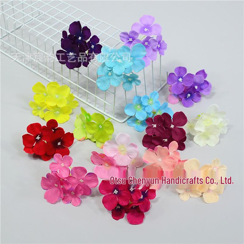 5-Prong Hydrangea Simulation Hairpin & Brooch Set for DIY Floral Arrangements