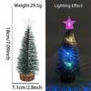 New Plastic Xmas Tree Cedar Mini Christmas Tree Glowing Wood Cedar Needle Tree Xmas