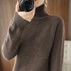 New Autumn and Winter Korean Style Women's Half Turtleneck Long-sleeved Sweater Women's Pullover Bottoming Solid Color Sweater