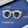 High-End Simple Geometric Retro Metal Inlaid Diamond Brooch Decorative Bag Accessory Alloy Badge Ornament