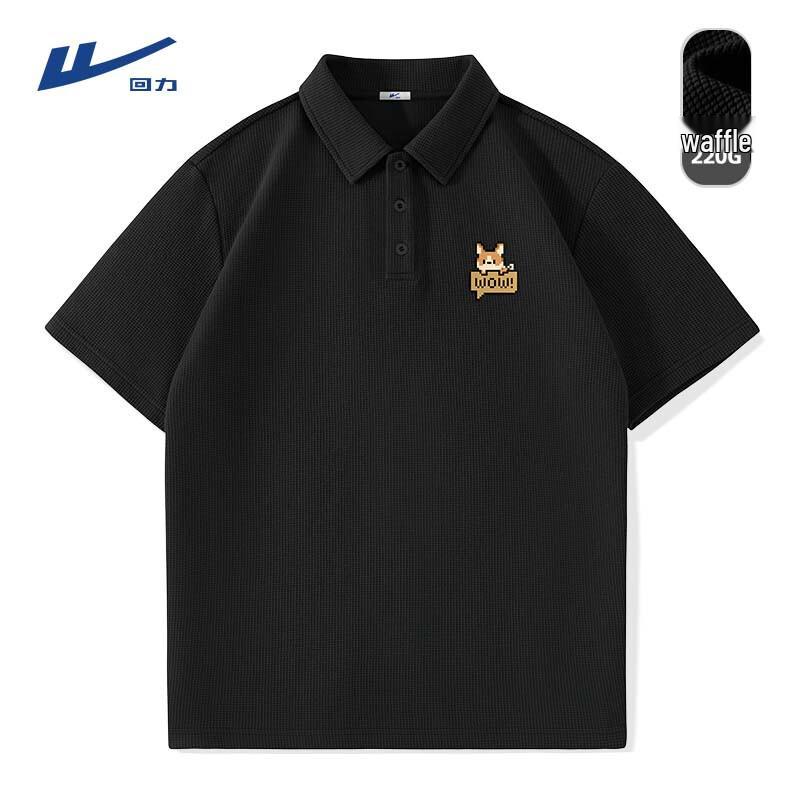 

Warrior Couple s Waffle Knit Short Sleeve Polo T-shirt L