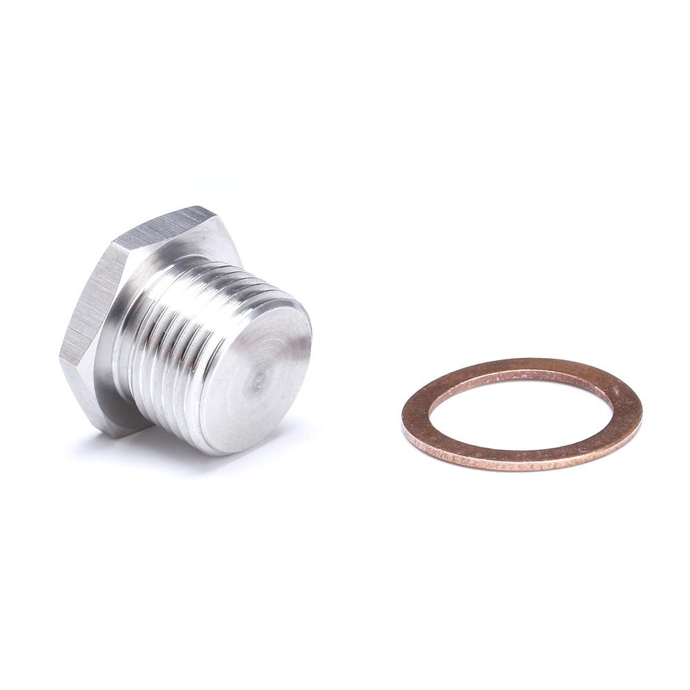 304 Stainless Steel M18 X 1.5 Thread O2 Oxygen Sensor Plug Fit For American European Japanese Cars and Trucks