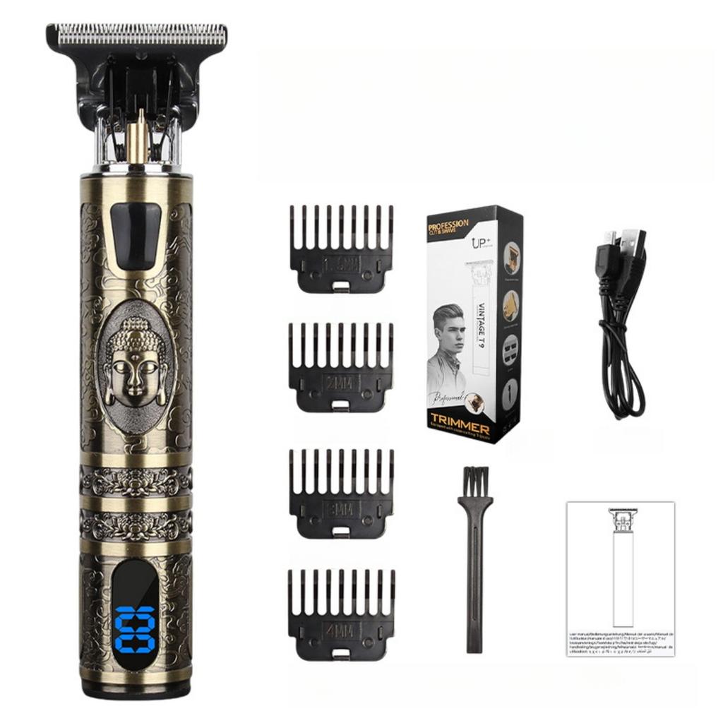 Professional Hair Clipper with LED Display, Electric Shaver, Beard Trimmer, USB-C Charging Cordless Long Hair Trimmer with Comb/beard Trimmer Kit