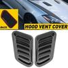 2Pcs Universal Hood Vent Decals Carbon Fiber Car Hood Scoop Air Intake Vent Decorative Trim Adhesive Fake Vents for Car Exterior