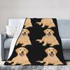 Golden Retriever Blanket Cute Dog Pattern Design Soft Fleece Throw Pet Lover Gift for Dog Owners Home Decor Cozy Bedding