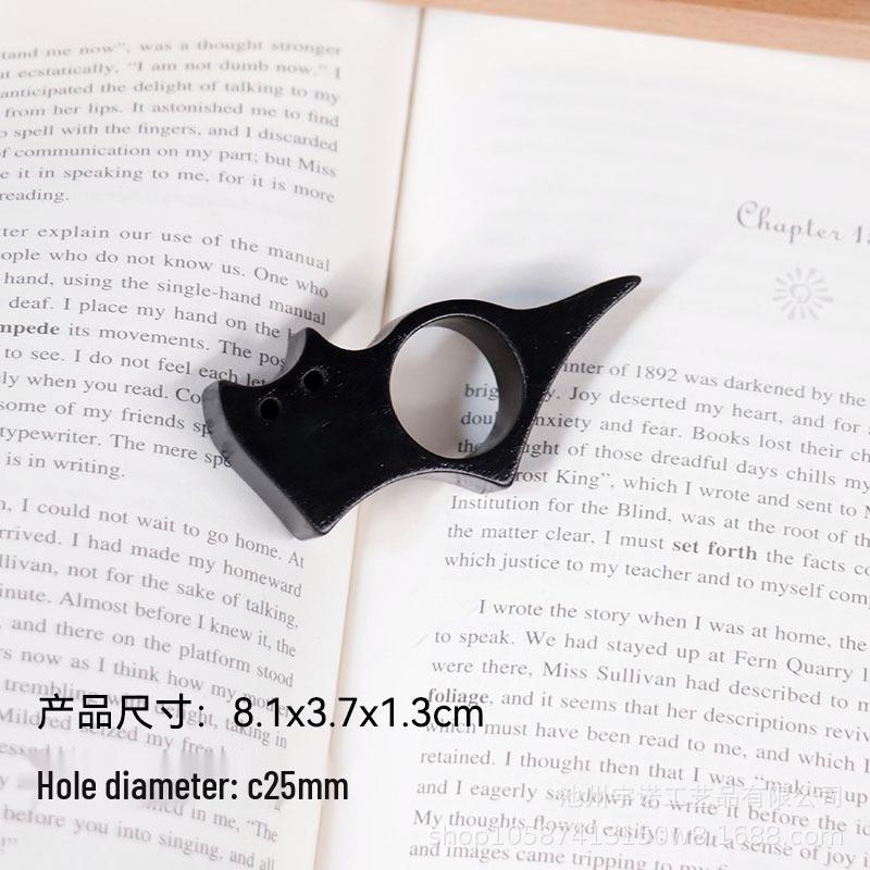 Wooden Portable One-Hand Thumb Book Holder & Page Clip for Pets, Cats, and Dogs