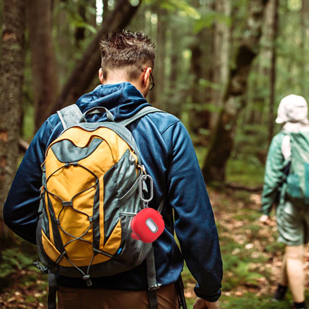 Portable Earphone Cover Case with Lanyard Carabiner Charging Box Holder Anti Fall Replacement for Samsung Galaxy Buds 2 Pro 2025