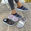 Lady's Style, Casual and Breathable. Mesh Elastic Banding On the Upper, Plain-colored Slip-on Shoes.
