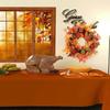 40cm Front Door Wreath Autumn Pumpkin Maple Leaf Pinecone Harvest Wreath Wall Decor Ornament Artificial Wreath