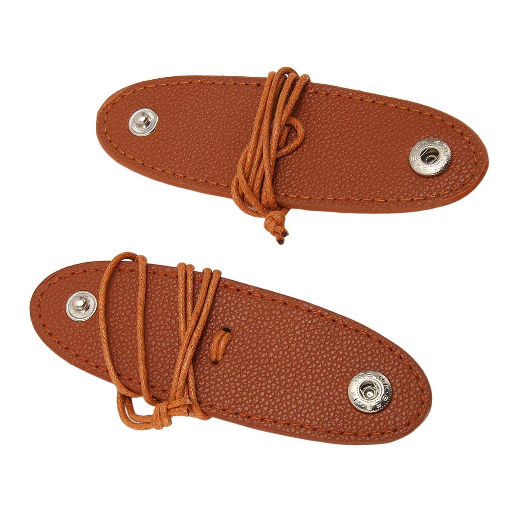 2PCS Portable Glasses Clips PU Leather Eyeglasses Holder Sunglasses Storage Sleeve for Outdoor Travel