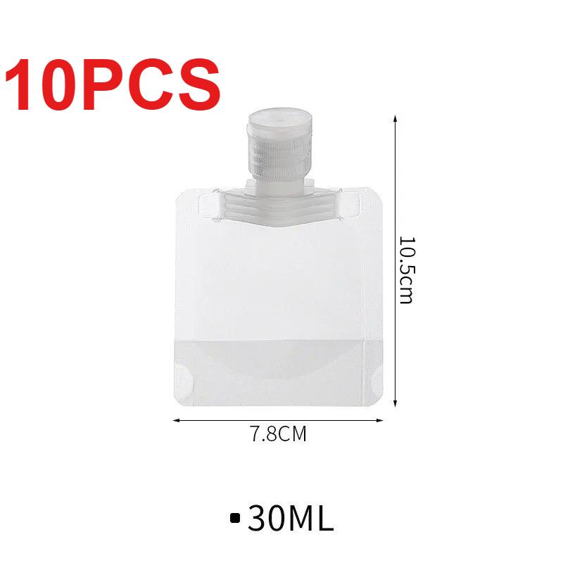 30/50/100ML Thickened Travel Size Refillable Pouch Portable Cosmetic Squeeze Bag for Lotion Shampoo Shower Gel Facial Cleanser
