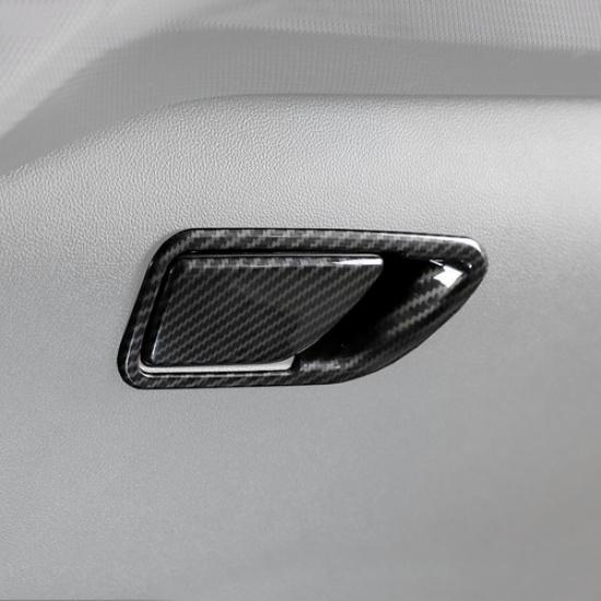 For Ford Maverick 22-25 Carbon Co-Pilot Organizer Storage Box Handle Trim Covers