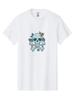 Floral-Skull Mens Graphic Tee, 100% Cotton, Casual Summer Wear