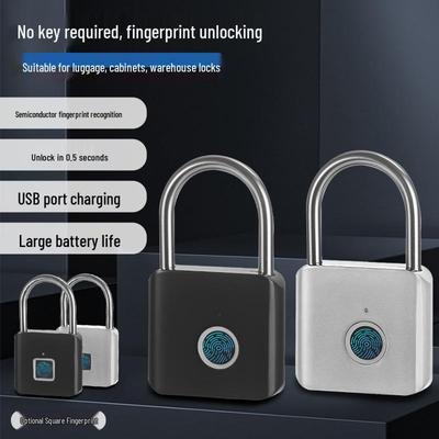 Durable Stainless Steel Smart Fingerprint Padlock for Outdoor Use