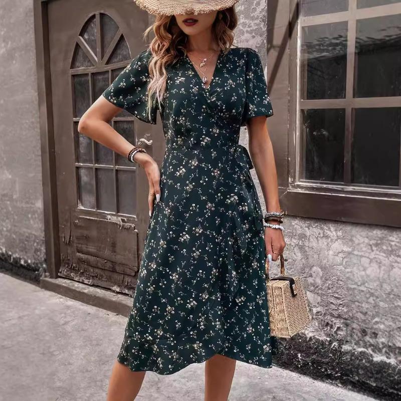 Women's Summer Print Fashion Small Floral Dress