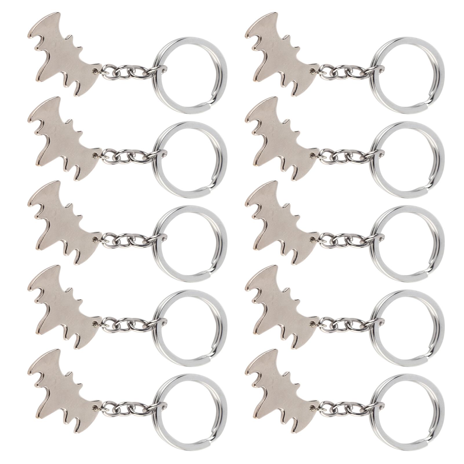 

10Pcs Bat Keychain My Dad My Superhero Alloy Key Ring Pendant Gift for Father Children