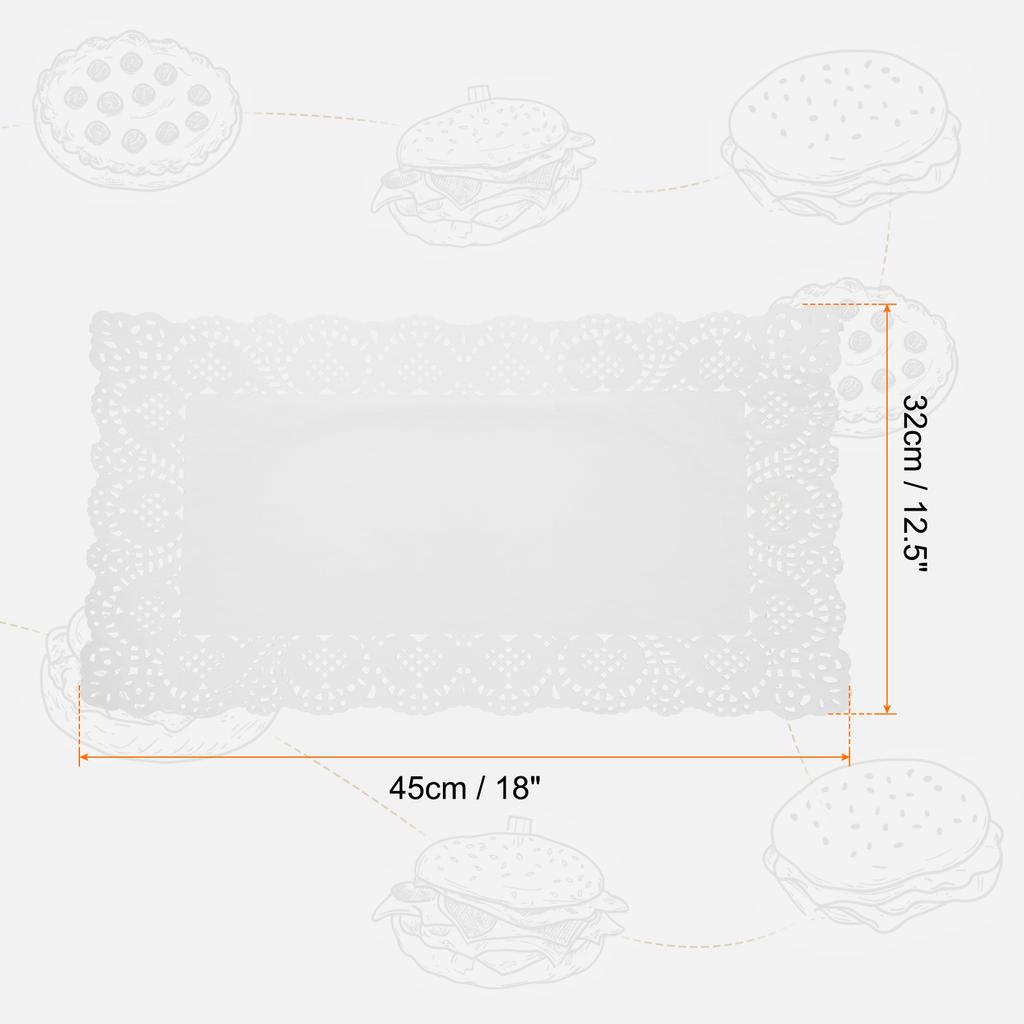 150/300pcs Lace Paper Doilies White Round/Oval/Rectangle Disposable Decorative Paper Placemats Hollow Flower Absorbing Papers