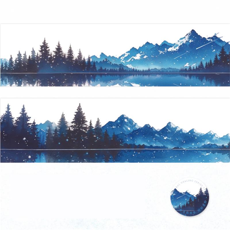 1 Rolle PET Wasserdichtes Klebeband Natural Healing Serie Für DIY Handbuch Wasserbecher Umschlag Tagebuch Glasbecher Dekoration