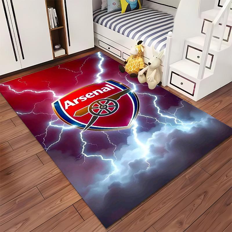 "Tappeto con Logo Arsenal con Design a Fulmine per Decorazione Soggiorno" Adatto per l'uso come antiscivolo per divani del soggiorno e della camera da letto