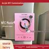 Acryl Drehbarer Schallplatten Schlüsselanhänger mit NFC für Musikliebhaber