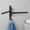 Aluminum Alloy Towel Bar 2 Arms Rotating Towel Rack Space Saving Swivel Towel Rack  Household Use