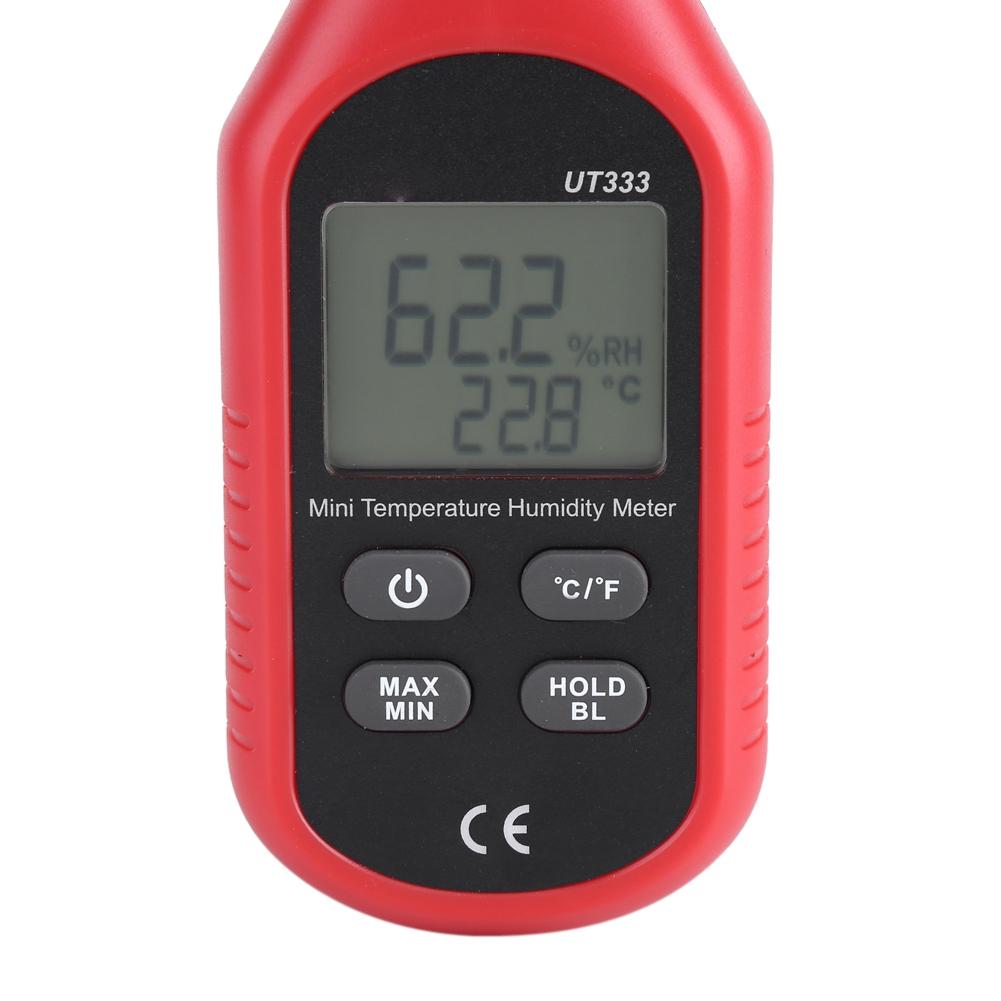 UT333 Bärbar LCD Digital Termometer Hygrometer Lufttemperatur Luftfuktighetsmätare