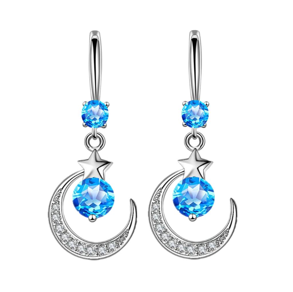 Drop Earrings Moon and Star Charm Earrings Girl Accessories Fashion Females Ear Jewelry Suitable for Party Daily Wear