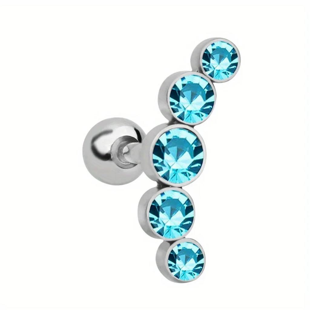 316 Stainless Steel Fashion Stud Earrings Screw Back Cartilage Tragus Conch Helix Piercing Jewelry