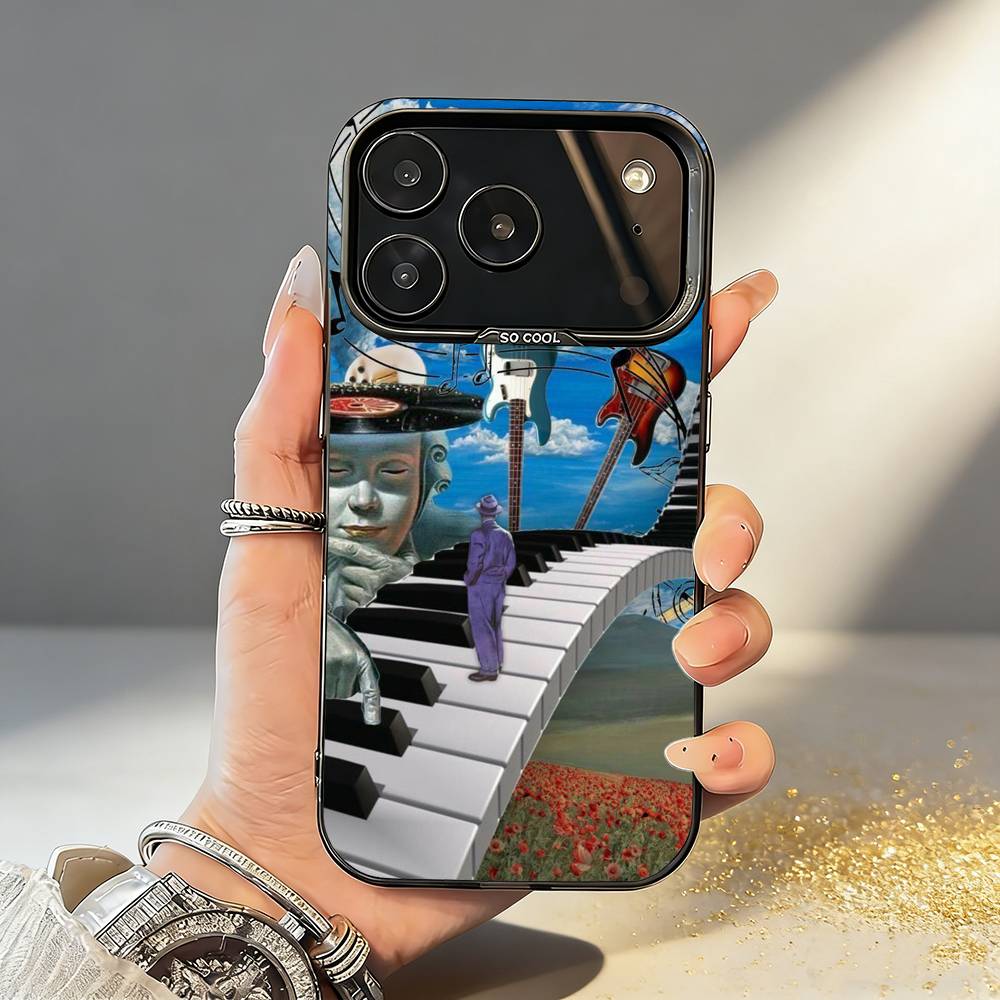 

S-Salvador D-Dali A-Artist Phone Case For iPhone17 16 15 14 13 12 Pro Max Grey Black Matte Laser Metallic Aurora Funda iPhone12PROMAX
