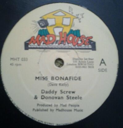 

12inch Record DADDY SCREW DONOVAN STEELE Miss Bonafide MHT038 Mad House US Reggae Ska Dub Used