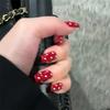 High Sense 30 Pieces Boxed Wearing Nail Red Short Manicure Fake Nail Hot-selling Polka Dot Wearing Nail Piece