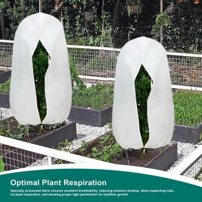 Frost Protection For Plants Garden Plant Frost Cover Zippered Thermal Flower Guard With Drawstring For Garden Greenhouse Raised