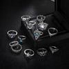 13 Stück Boho Hohl Stapelring Set Knöchel Midi Spitze Finger Party Damen Schmuck