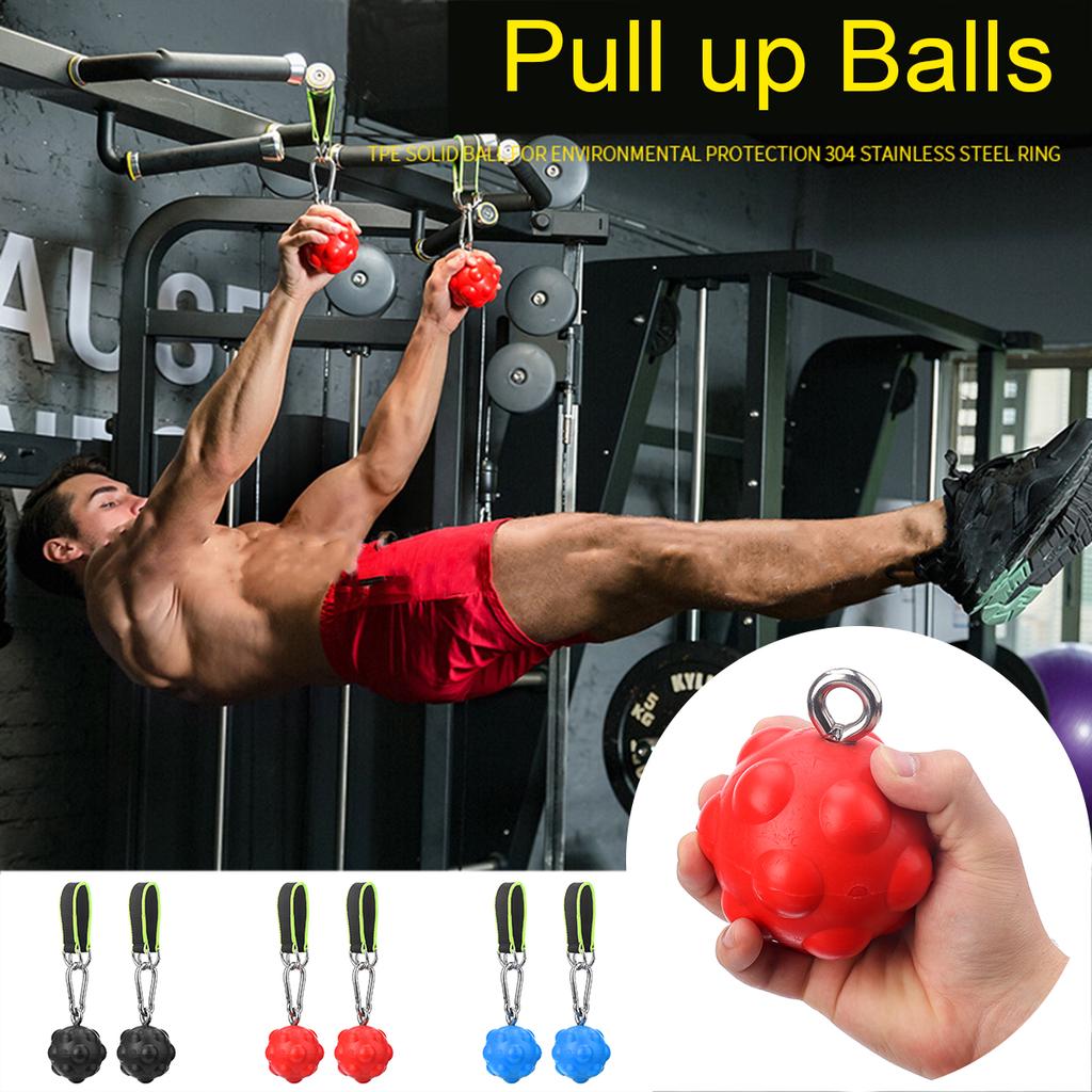 2pcs TPE PullUp Grip Ball Set AntiSlip Durable And Easy To Install To