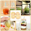 Bamboo Lids for Glass Cups with Straw Hole Reble Wooden Cup Lids Replacment Wood Lid Cover for Mason Jar Regular Mouth Beer Glasses Drinking Jars