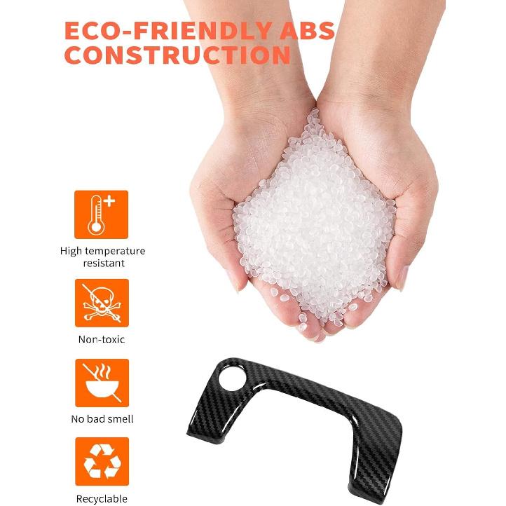 Savadicar Carbon Fiber Interior Accessories - Armrest Switch Bezel Trim Cover for 2018-Present Jeep Wrangler JL JLU 4XE & Gladiator JT - Premium