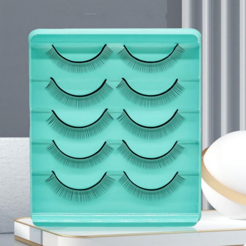 5Pair Training Lashes Beginner False Eyelashes Practice Mink Lashes Strip Individual Lashes Eyelash Extension Tools For Beginner