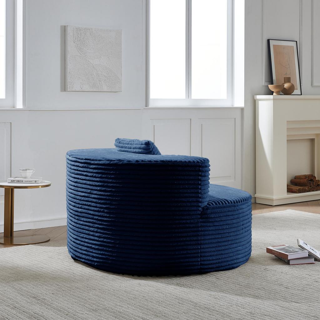 Ultra-soft Single Sofa with Backrest, High-resilience Foam.